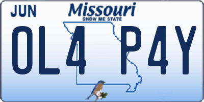MO license plate OL4P4Y