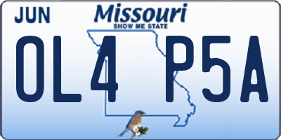 MO license plate OL4P5A