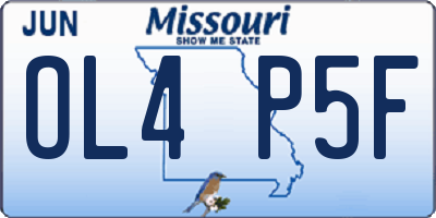 MO license plate OL4P5F