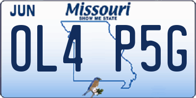 MO license plate OL4P5G