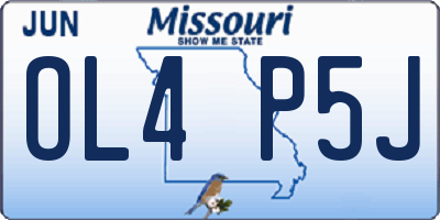MO license plate OL4P5J