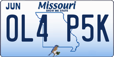 MO license plate OL4P5K