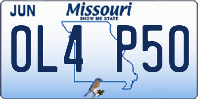 MO license plate OL4P5O