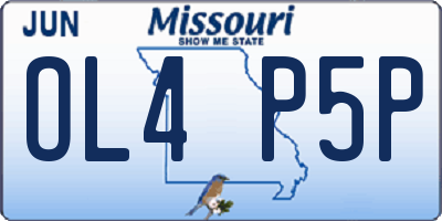 MO license plate OL4P5P
