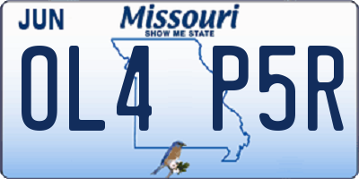 MO license plate OL4P5R