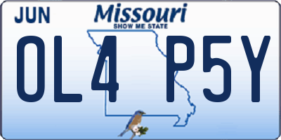 MO license plate OL4P5Y