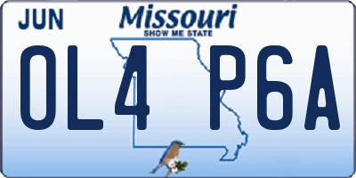 MO license plate OL4P6A
