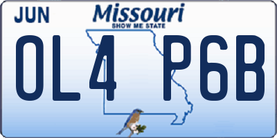 MO license plate OL4P6B