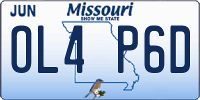 MO license plate OL4P6D