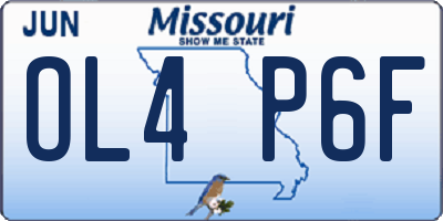 MO license plate OL4P6F