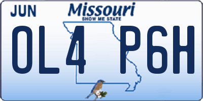 MO license plate OL4P6H