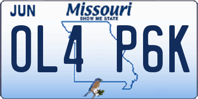 MO license plate OL4P6K