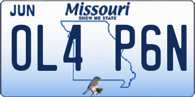 MO license plate OL4P6N