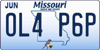 MO license plate OL4P6P