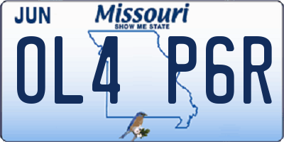 MO license plate OL4P6R