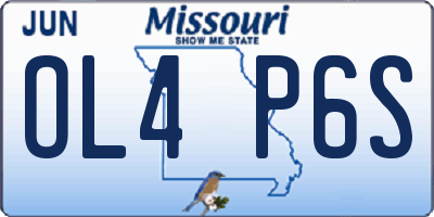 MO license plate OL4P6S