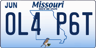 MO license plate OL4P6T