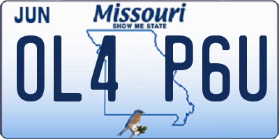 MO license plate OL4P6U