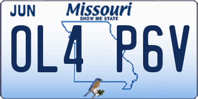 MO license plate OL4P6V
