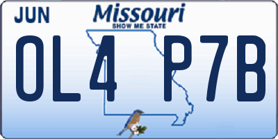 MO license plate OL4P7B