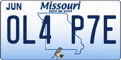 MO license plate OL4P7E
