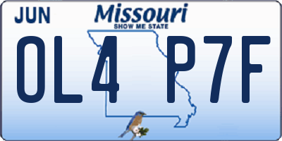 MO license plate OL4P7F