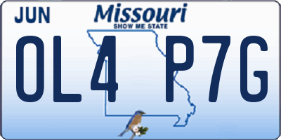 MO license plate OL4P7G