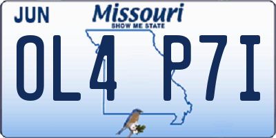 MO license plate OL4P7I