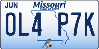 MO license plate OL4P7K