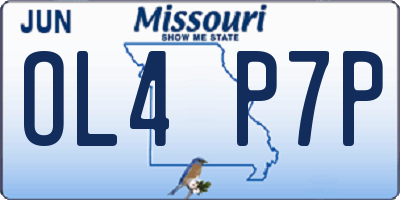 MO license plate OL4P7P