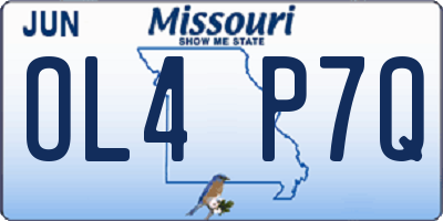 MO license plate OL4P7Q