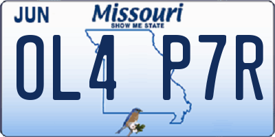 MO license plate OL4P7R
