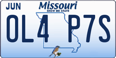 MO license plate OL4P7S
