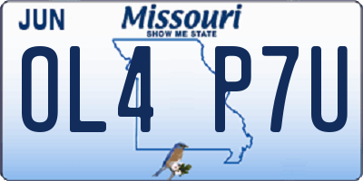 MO license plate OL4P7U