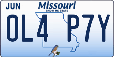 MO license plate OL4P7Y