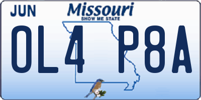 MO license plate OL4P8A