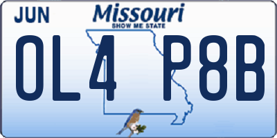 MO license plate OL4P8B