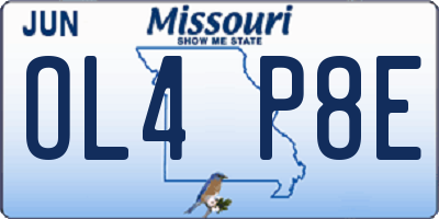 MO license plate OL4P8E