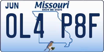 MO license plate OL4P8F