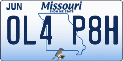 MO license plate OL4P8H