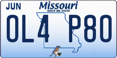 MO license plate OL4P8O