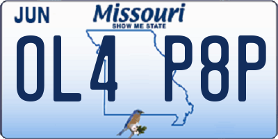 MO license plate OL4P8P
