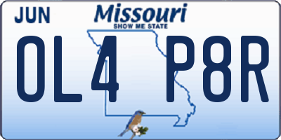 MO license plate OL4P8R