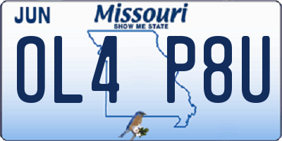 MO license plate OL4P8U