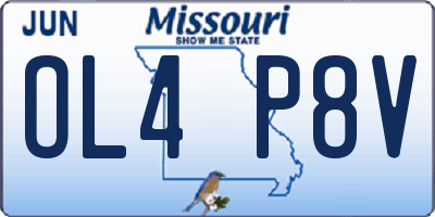 MO license plate OL4P8V