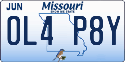MO license plate OL4P8Y