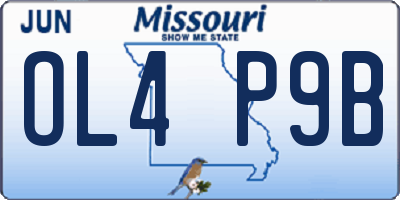 MO license plate OL4P9B