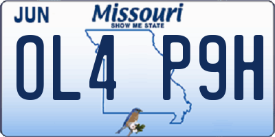 MO license plate OL4P9H