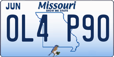 MO license plate OL4P9O