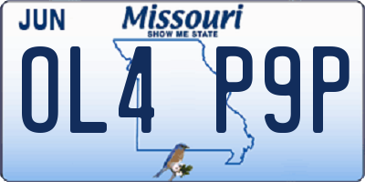 MO license plate OL4P9P